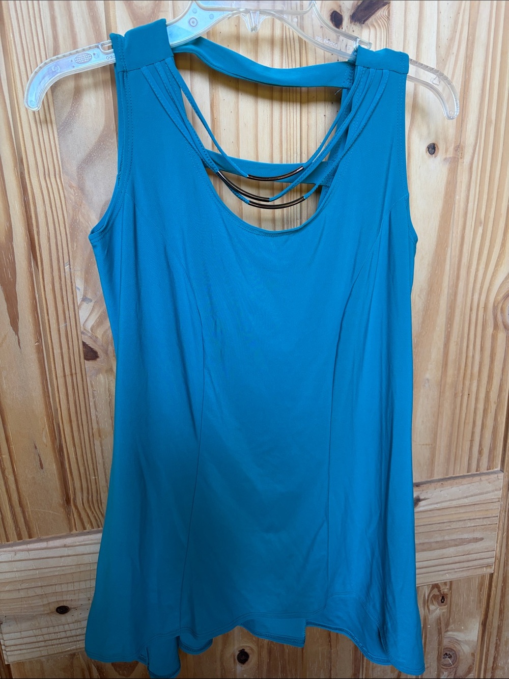 Picadilly Fashion Teal Strappy-Back Tank Top